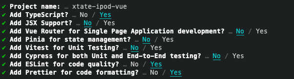 Vue options