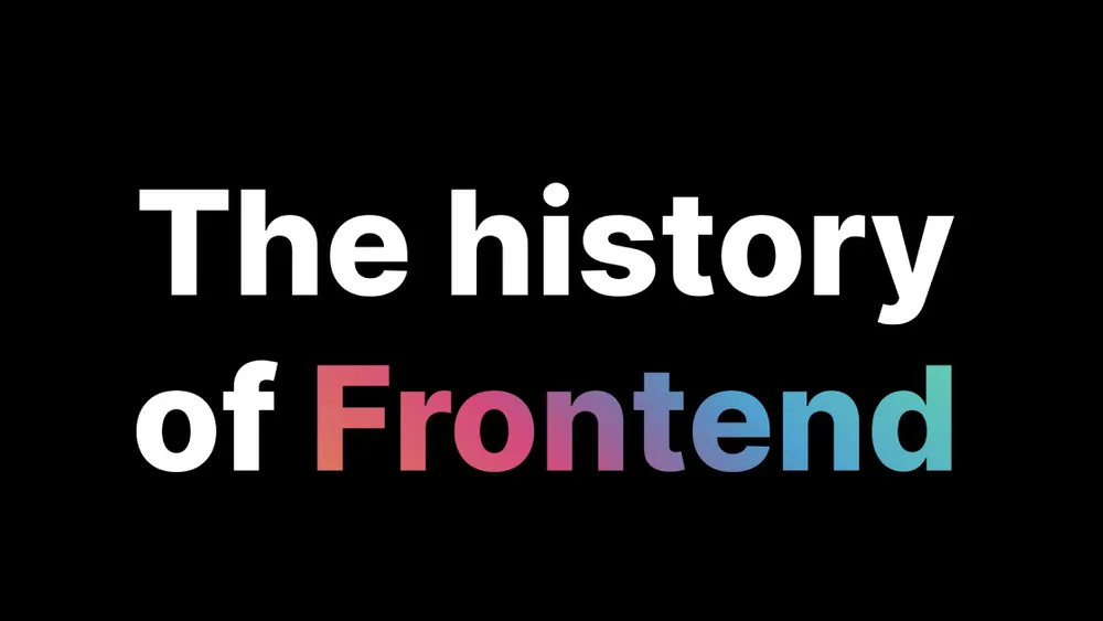 Introducing my new project - Frontend History
