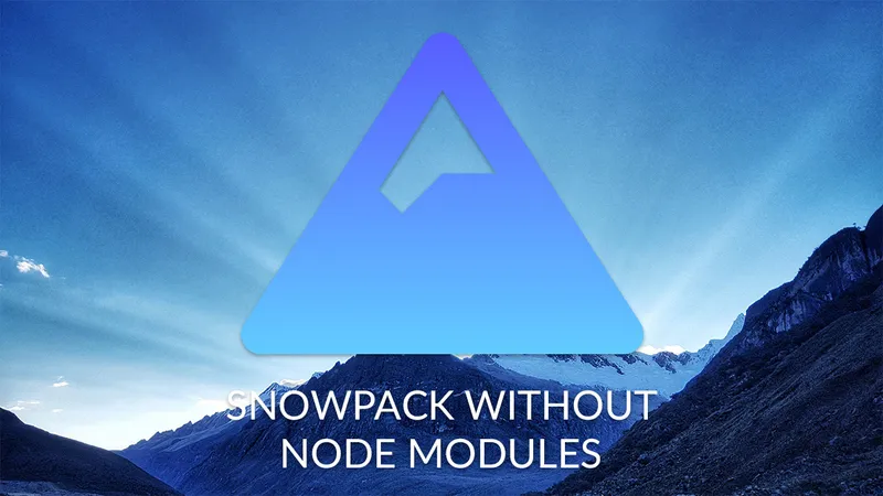 How to use Snowpack without node modules