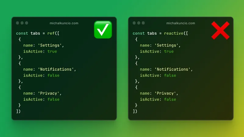 Please stop using reactive() in Vue 3 Composition API